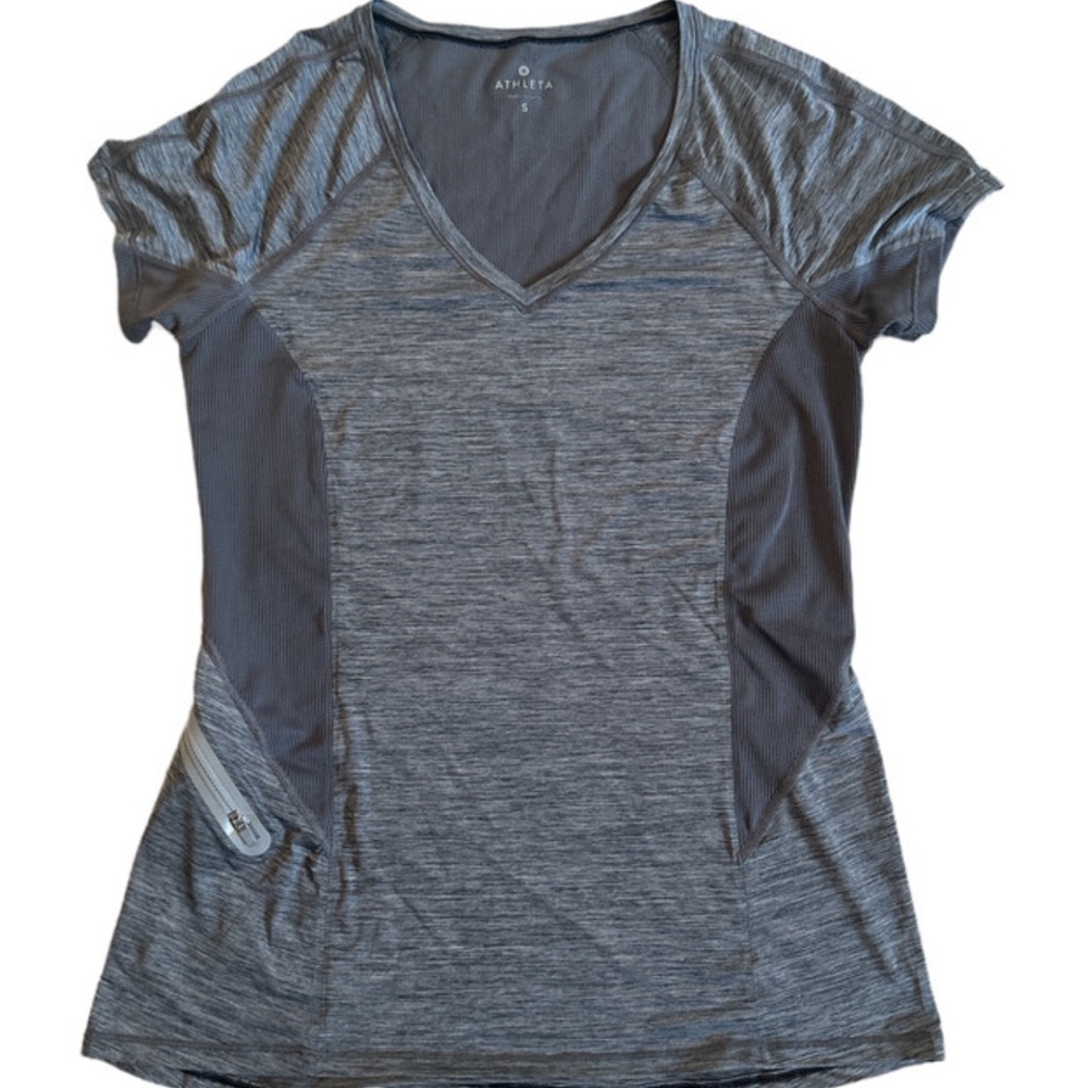Athleta Women's Gray Short Sleeve Muscle Tee